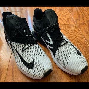 Nike Air Max 270 Flyknit - White/Black - Size 14